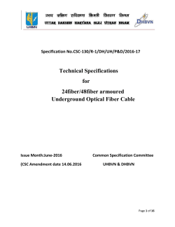Technical Specifications for 24fiber/48fiber armoured