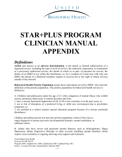 star+plus program clinician manual appendix