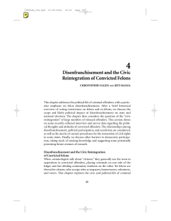 Disenfranchisement and the Civic Reintegration of Convicted Felons