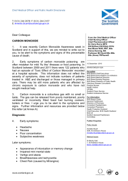 CMO Scotland 2013 - National Poisons Information Service