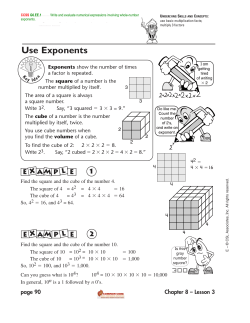 Use Exponents - MathCoach Interactive