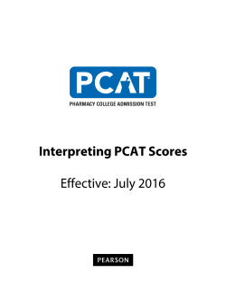 Interpreting PCAT Scores