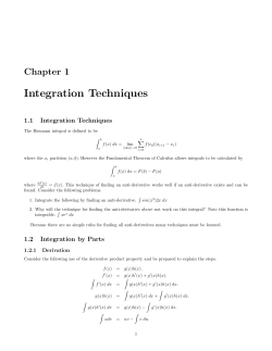 Integration of Trig Functions