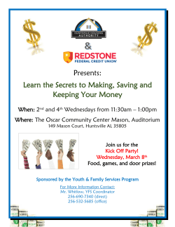 Presents: Learn the Secrets to Making, Saving and Keeping Your