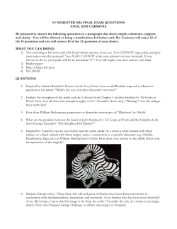 2nd SEMESTER 2016 FINAL EXAM QUESTIONS
