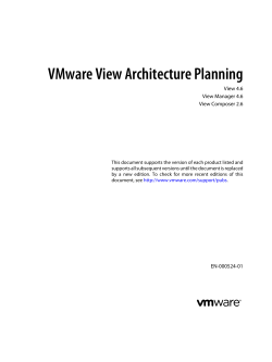 VMware View Architecture Planning View 4.6