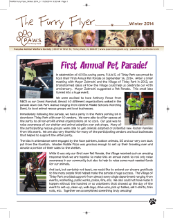 First Annual Pet Parade!