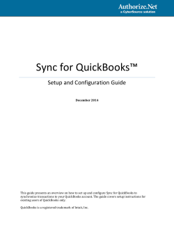 Sync for QuickBooks&trade;