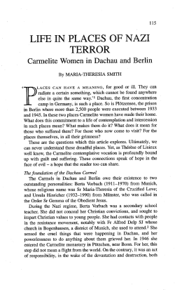 Life in Places of Nazi Terror