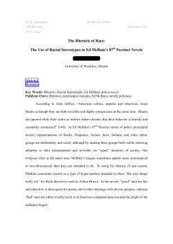 The Rhetoric of Race: The Use of Racial Stereotypes in Ed