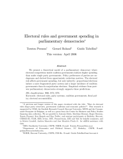 Electoral rules and government spending in parliamentary