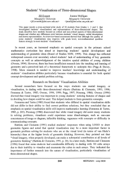 Students` Visualisations of Three-dimensional Shapes