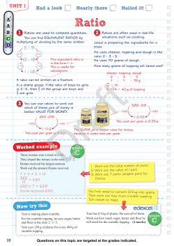 Revision Guide - Ratio - Pearson Schools and FE Colleges
