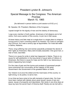 The American Promise March 15, 1965