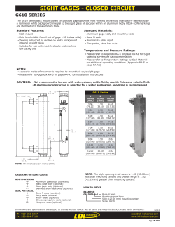 SIGHT GAGES - CLOSED CIRCUIT