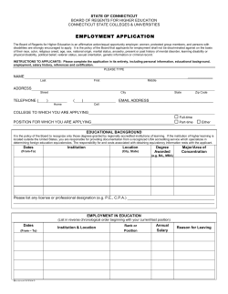 employment application - Capital Community College
