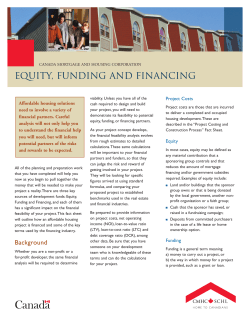equity, funding and financing