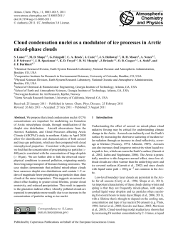 Cloud condensation nuclei as a modulator of ice processes in Arctic
