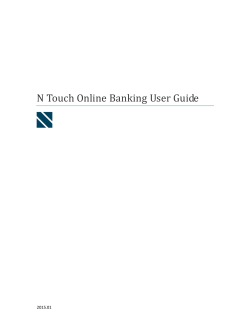N Touch Online Banking User Guide