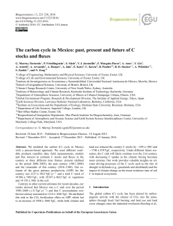 The carbon cycle in Mexico: past, present and