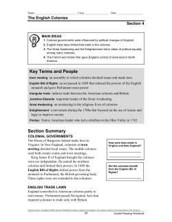 Section Summary Key Terms and People