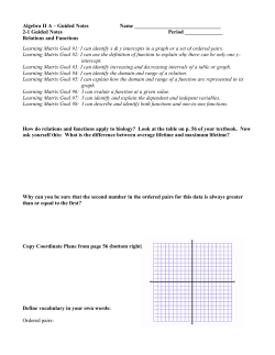 2-1 Guided Notes Period Relations and Funct