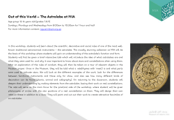 Out of this World &ndash; The Astrolabe at MIA