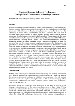 Students Response to Expert Feedback on Multiple