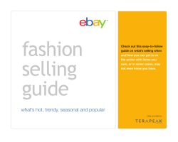 Fashion Selling Guide