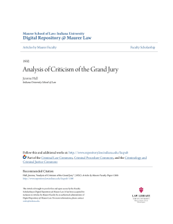 Analysis of Criticism of the Grand Jury