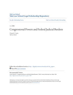 Congressional Powers and Federal Judicial Burdens