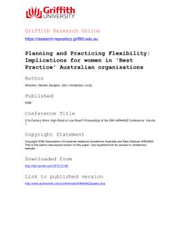 PLANNING AND PRACTICING FLEXIBILITY: IMPLICATIONS FOR
