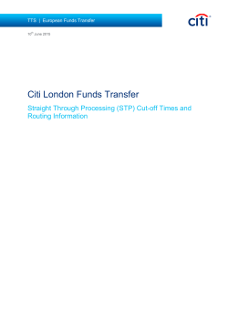 Citi London Funds Transfer