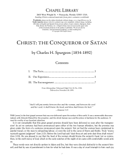 Christ: the Conqueror of Satan