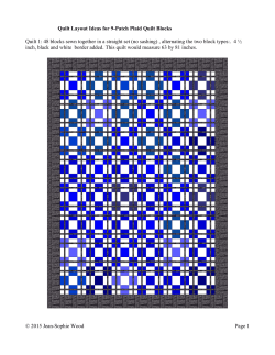 Quilt Layout Ideas for 9-Patch Plaid Quilt Blocks Quilt 1: 48 blocks