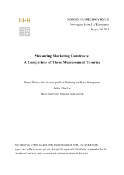 Measuring Marketing Constructs: A Comparison of Three