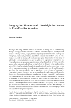 Longing for Wonderland: Nostalgia for Nature in