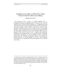 Legal Process in a Box, or What Class Action Waivers Teach Us