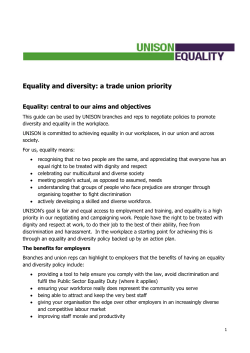 Equality and diversity: a trade union priority