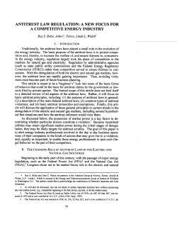 Antitrust Law Regulation