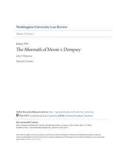 The Aftermath of Moore v. Dempsey