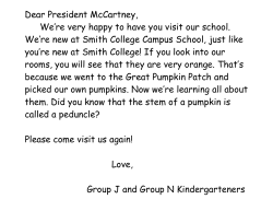 Dear President McCartney, We`re very happy to