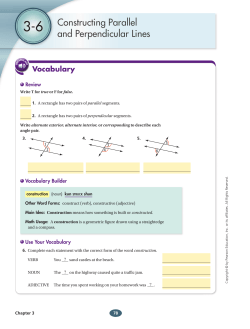 Constructing Parallel and Perpendicular Lines