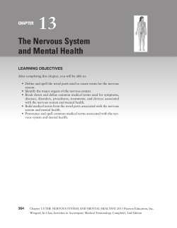 The Nervous System and Mental Health
