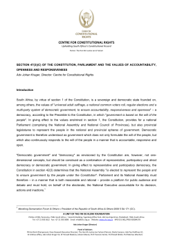 CENTRE FOR CONSTITUTIONAL RIGHTS