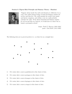 Session 9: Pigeon Hole Principle and Ramsey Theory