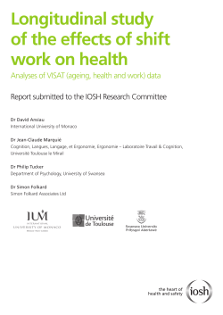 The effects of shift work on health