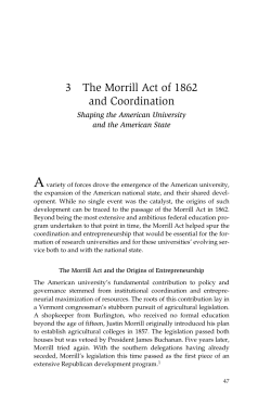 3 The Morrill Act of 1862 and Coordination