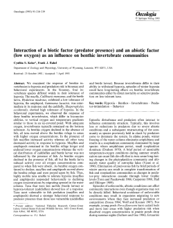 Interaction of a biotic factor (predator presence) and an abiotic factor