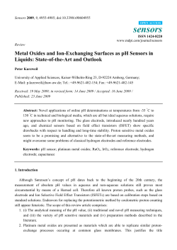 Metal Oxides and Ion-Exchanging Surfaces as pH Sensors in